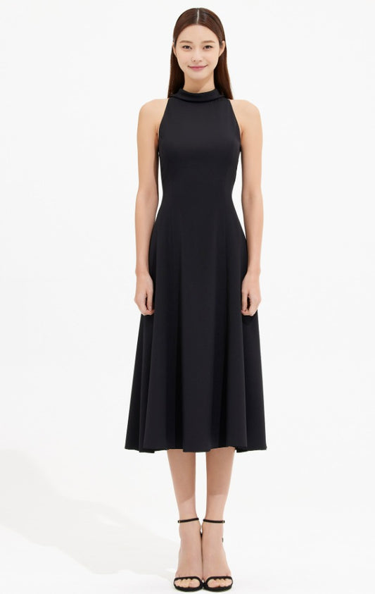 Elegant Halter Midi Dress