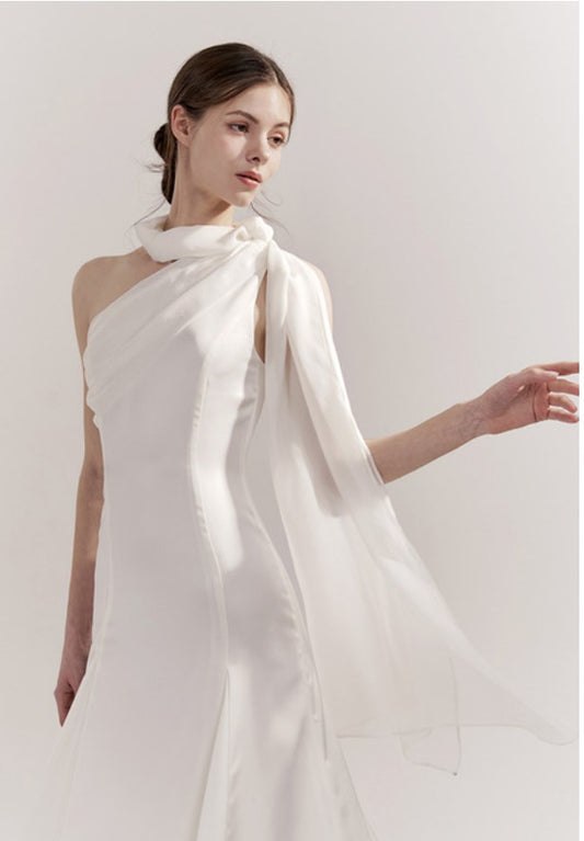 Ethereal White One-Shoulder Dress